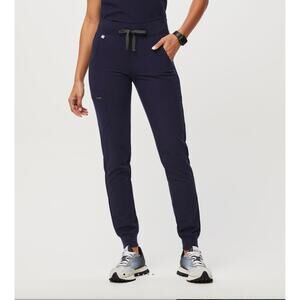 Women's Figs Zamora Jogger Scrub Pants in Navy Blue size M
